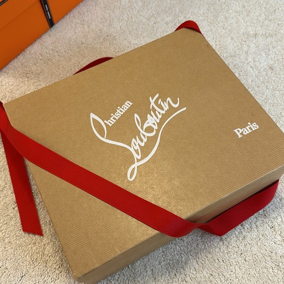 Christian Louboutin Huguette 120 Boots Nappa Brode Sz 37 - Picture 2 of 13